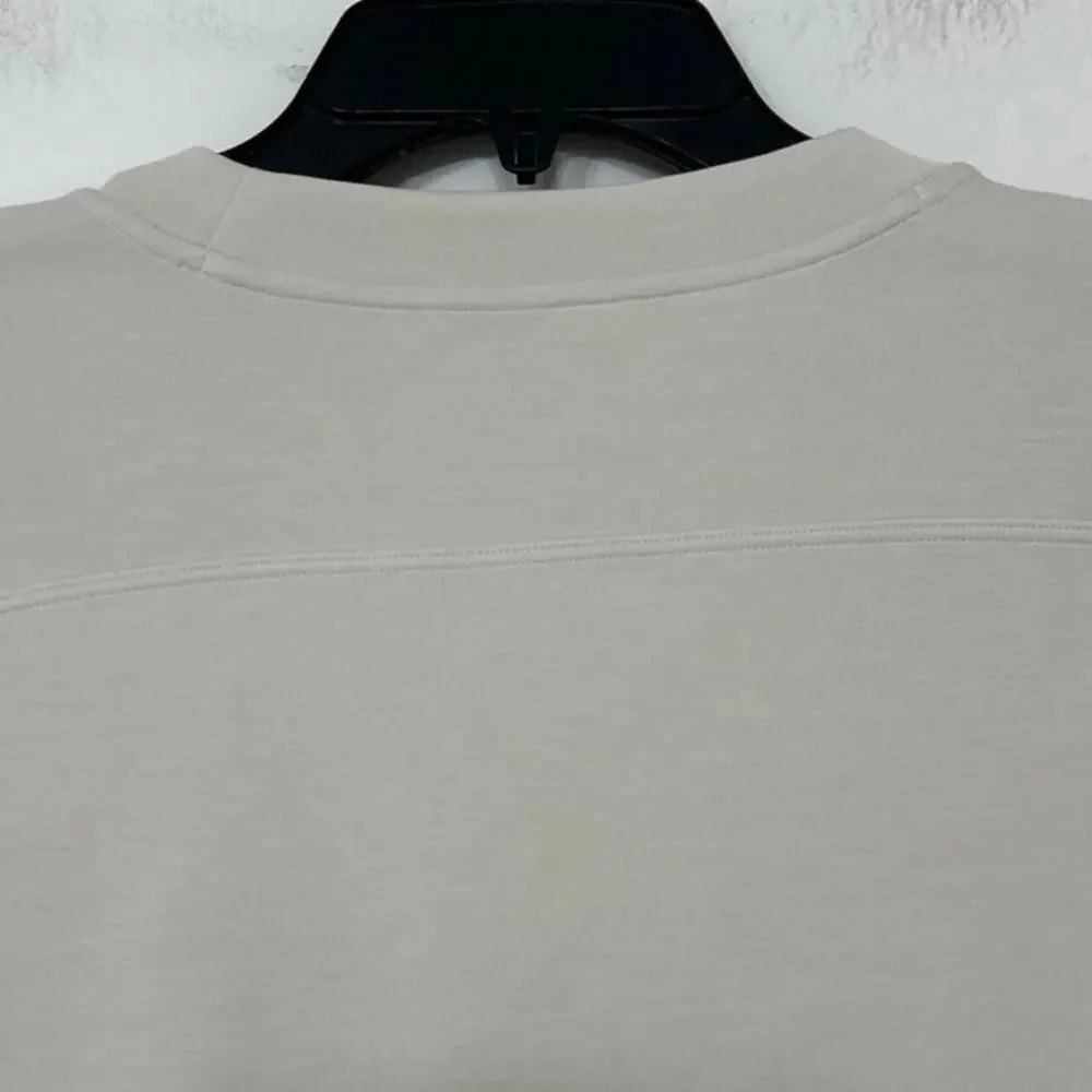 Lululemon Softstreme Perfectly Oversized Cropped Crew White Opal Sweatshirt 2 - Picture 8 of 10